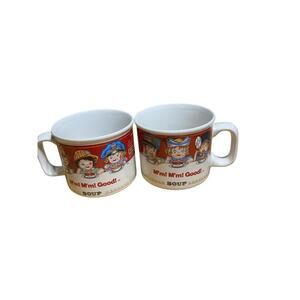 Vintage 1997 Campbell's Soup Mugs Set‎ of 2 – 4" Soup or Coffee Cups